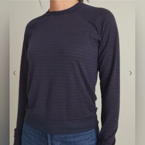 Marine Layer Reversible Raglan Top Navy Red